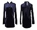 R.Vivimos Womens Velvet Long Sleeve Pocket Casual Mini Shirt Dress (XL, DarkBlue)