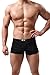 Louis Rouse Mens Boxer Briefs Underwear Mens Boxer Shorts Smooth Short Leg Mens Underwear Black