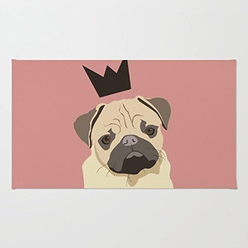 Poppylife Royal Pug Area Rug Pattern Home Doormat Rugs For Bathroom/Kitchen/Workstations Decor Mat 20" x 32"