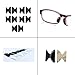 Keepons 1.8mm Anti-slip Adhesive Contoured Soft Silicone Eyeglass Nose Pads with Super Sticky Backing (Black)