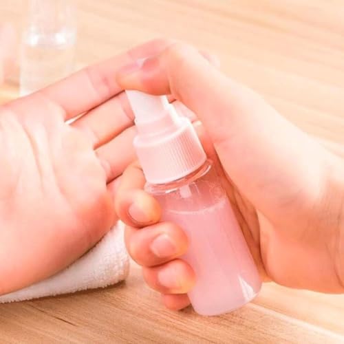 Frascos para Viagem Kit 9 Peças com Estojo Transparente Ideal para Shampoo Condicionador Sabonte Líquido Cremes Hidratante com Funil para Encher Recipientes Cosméticos (Branco)