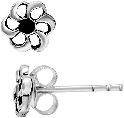 Shiyara Jewells Antique 92.5 Sterling Silver Aromatic Flower Stud Earrings ER00773