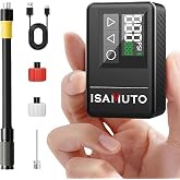 ISAMUTO Mini Electric Bike Pump with LED Light, 150 PSI Portable Bicycle Tire Inflator with Digital Gauge &amp; Auto Shut-Off, Rechargeable Bike Air Pump for Presta/Schrader Valves, Road Bike, MTB, E-Bike