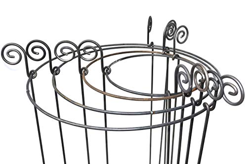 Hirsch Terracotta Staudenhalter rund Ø 60cm Höhe 90cm Vollmaterial stabil Rankhilfe Pflanzenstütze – Bild 8