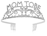 Elegant Rhinestone Mom to Be Tiara - Premium Quality Metal Baby Shower Tiara for The Mother to Be, Great Mother's Day Gift Idea for New Moms