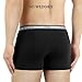 DAVID ARCHY Men's 4 Pack Cotton Underwear Soft Trunks with Fly (S, Black)