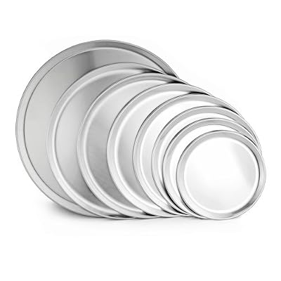 New Star Foodservice 50790 Aluminum Coupe Style Pizza Tray Pizza Pan