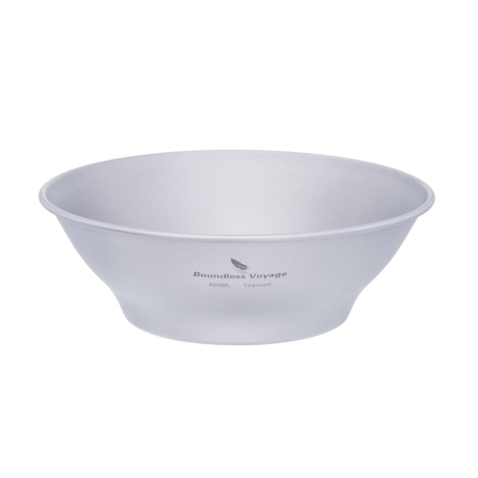 iBasingo 600ml Titanium Bowls Ultralight Tableware Single-Walled Rice Bowl Small Gym Fitness Bowl Outdoor Camping Dinnerware Potable Stackable Kitchen Utensils with Carry Bag Ti1106T