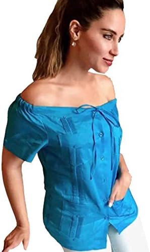 GUAYABERASCUBANAS Guayabera Sexy Off The Shoulder Ladies. Cuban Party. Runs Big