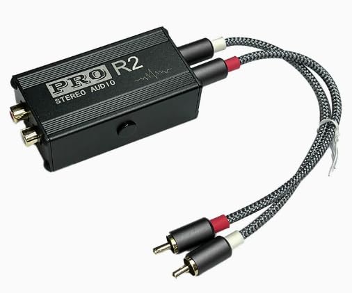 RCA Ground Loop Noise Isolator Kit + Stereo RCA Cable Included, 2 Channel Passive Noise Filter for DJ, Home Studio, Mixers and Car Audio, Eliminates Electric Buzzing and Noises
