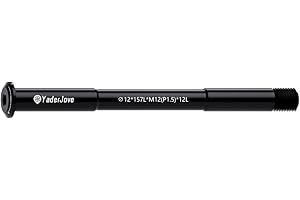 YADERJOVE Thread Pitch 1.5mm Bicycle Hub Thru Axle Adapter Boost Forks Quick Release (12mm x 117/120/121/123/126/128/130/135/142/157/162/165/168/171/175/177/181mm)