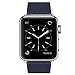 Compatible Apple Watch Band 38mm 40mm, MARGE PLUS Genuine Leather Watch Strap Replacement Band with Stainless Metal Buckle Compatible Apple Watch Series 4 Series 3, 2, 1 Sport and Edition, Dark Blue