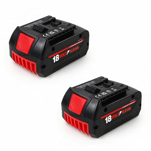 wowrmaykay 5.0Ah 2-Pack Replacement Battery for Bosch 18V BAT609 at Amazon