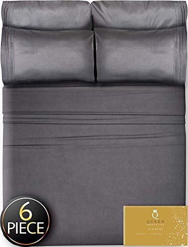 image for Queen Sheets Lux Queen Sheets Bed Sheets Queen Size - 6 Pcs. Sheets Qu