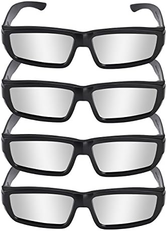 Trofong 4 Pack Reusable Plastic Solar Eclipse Glasses Solar Viewing Glasses Sun Viewer and Filter CE & ISO Certified