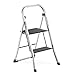 Delxo Lightweight Aluminum 2 Step Ladder Step Stool Single-Hand Carry Ladder with Handgrip Anti-Slip Sturdy and Wide Pedal Multi-Use for Household and Office Portable Step Stool 300lbs