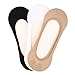 Mocofo Women's 3 Pair Ultra Low Cut No Show Socks Hidden Flat Boat Line Non Slip