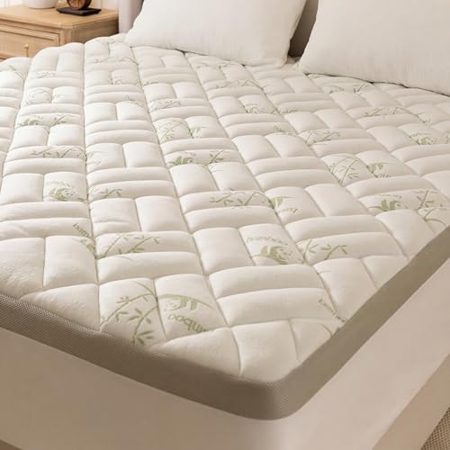 NEWDECO Queen Cooling Pillow Top Mattress Pad