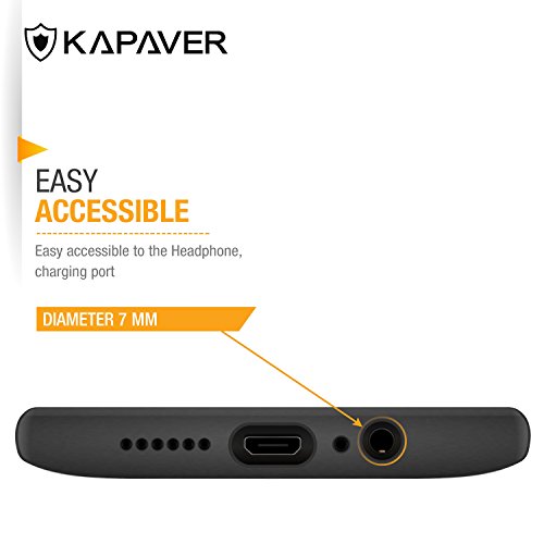 KAPAVER® OnePlus 3 / OnePlus 3T Rugged Back Cover Case MIL-STD 810G Officially Drop Tested Solid Black Shock Proof Slim