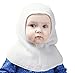 LANACare Baby Winter Hat, Merino Wool Balaclava for Kids, Soft Grey, 86