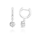 PAVOI 14K Gold Plated CZ Ear Huggie Drop Earring - White