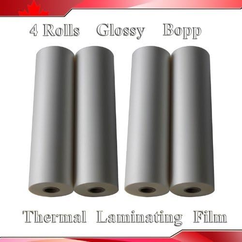 4Roll 12.5X656' (0.32x200M) Glossy UV Luster Hot Thermal Laminating Films Bopp by Thermal Laminating