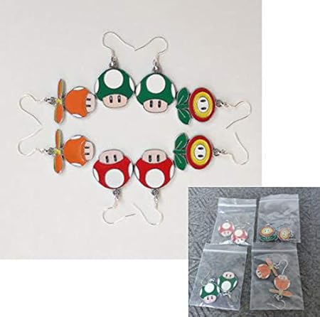 Amazon ピアス スーパーマリオ マリオカート キノコ ピノキオ フラワー マッシュルーム ルイージ クッパ セット おもちゃ おもちゃ