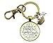 Faith Keychain She is Clothed with Strength Dignity Bible Verse Jewelry for Women Key Ring - Handmade Glass Proverbs 31 Pendant Bronze Crown Charm Packaged with Inspirational Message Card & Gift Box