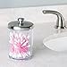 iDesign Gina Plastic Bathroom Vanity Canister with Lid for Cotton Balls, Swabs, Cosmetic Pads, Candy, 3.25