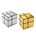 FC MXBB Set of 2 Mirror Speed Cube 2x2 Magic Cube Gold & Silver Puzzles Collection