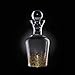Fitz and Floyd Luster, Gold, Decorative Whiskey Decanter with Top Glass for Wine, Bourbon, Brandy, Liquor