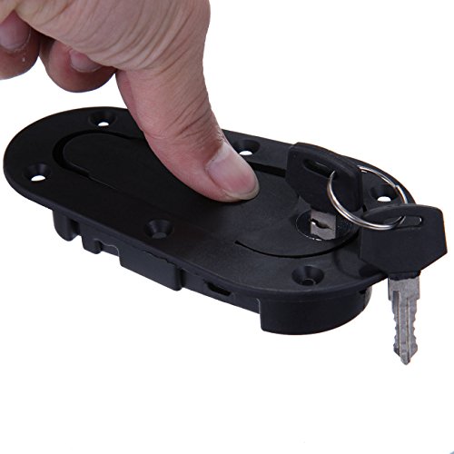 Ambienceo Hood Lock Latches,Universal Racing Car Engine Cover Lock Plus Flush Hood Latch Pin Key