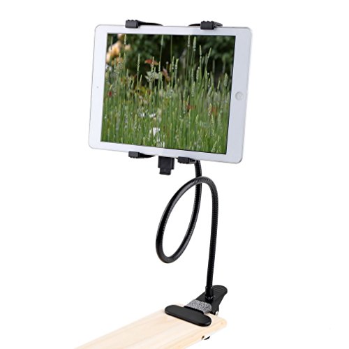 Tablet Stand LESHP Universal Flexible Portable 360 Rotating Clip Desktop Stand Lazy Bed Tablet Holder Bracket Mount for iPad Air