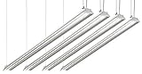 HyperSelect LED Shop Lights, 4ft Garage Utility LED Light Integrated Fixture, 35W (100W Eq.),3800 Lumens, 5000K, DLC 4.2, Clear Cover - Perfect for Garages, Workshops, Warehouses and Barns - 4 Pack
