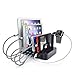 50W 6-Port USB Charging Station with Surge Protection - Black