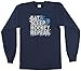 Threadrock Big Boys' Eat Sleep Hockey Repeat Youth Long Sleeve T-Shirt XL Navy