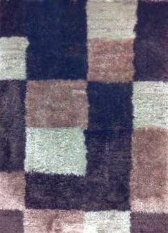 Shag Rug 7 Ft. 8 In. X 10 Ft. 6 In. Afro Design Tetris Brown