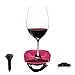 Outdoor Wine Glass Holder by Bella D'Vine - 3 Attachments include Lawn Wine Stake For Picnics, Suction Base For Boats and Hot Tubs, Strap For Patio Chairs or Rails - Fun Wine Gift - Fuchsia