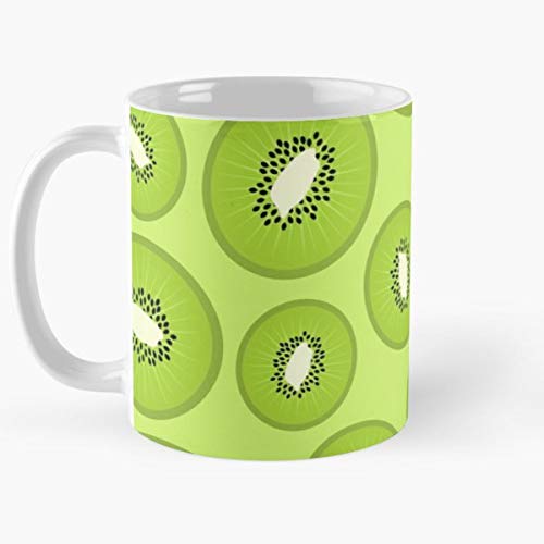 Green Lime Kiwi Kiwifruit - Coffee Mug-11 Oz,white Unique Birthday Gift-the Best Gift For Holidays. - Thumbnail 2