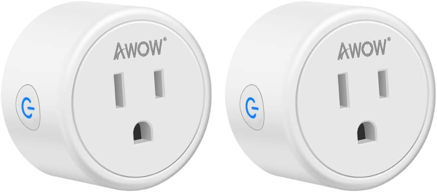 Mini Smart Plugs - Aoycocr Bluetooth WiFi Outlet Compatible with Alexa, Google Home Assistant, Remote Control with Timer Function Switch,ETL/FCC/Rohs Listed Socket 2 Pack