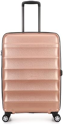 Juno Metallic Suitcase, Medium 68 cm, 70 L, Rose Gold