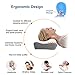 Anvo Memory Foam Pillow, Neck Contour Cervical Orthopedic Pillow for Sleeping Side Back Stomach Sleeper, Ergonomic Bed Pillow for Neck Pain - Grey