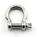 Lind Kitchen 4pcs 5/16 Inch Stainless Steel Bow Shackle Screw Pin Anchor Shackle Hardware Rigging Outdoor Tools for Survival Rope Paracord Camping Bracelet Bow Buckle M8