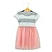 Meihuida Little Girls Short Sleeve Striped Clothing Chiffon Skirt Cotton Dress (2T(for 2-3 Years))