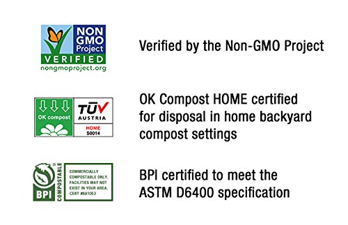 BioBag Compostable Tall 13 Gallon Food Waste Bags - 4 Count (Pack of 12)