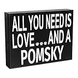 JennyGems Pomsky Gifts, All You Need Is Love and a