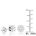 Sterling Silver Rhodium Plated Round Cubic Zirconia Cluster CZ Flower Stud Earrings