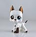 good luck store LPS Littlest Pet Shop White & Brown Great Dane DOG Puppy Blue Eye TOY