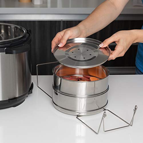 Stackable Steamers Pot Insert Pans With Sling Fits To 6 & 8 Quart