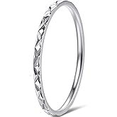Jude Jewelers 1mm Stainless Steel Rhombic Faced Classic Plain Stackable Wedding Band Ring